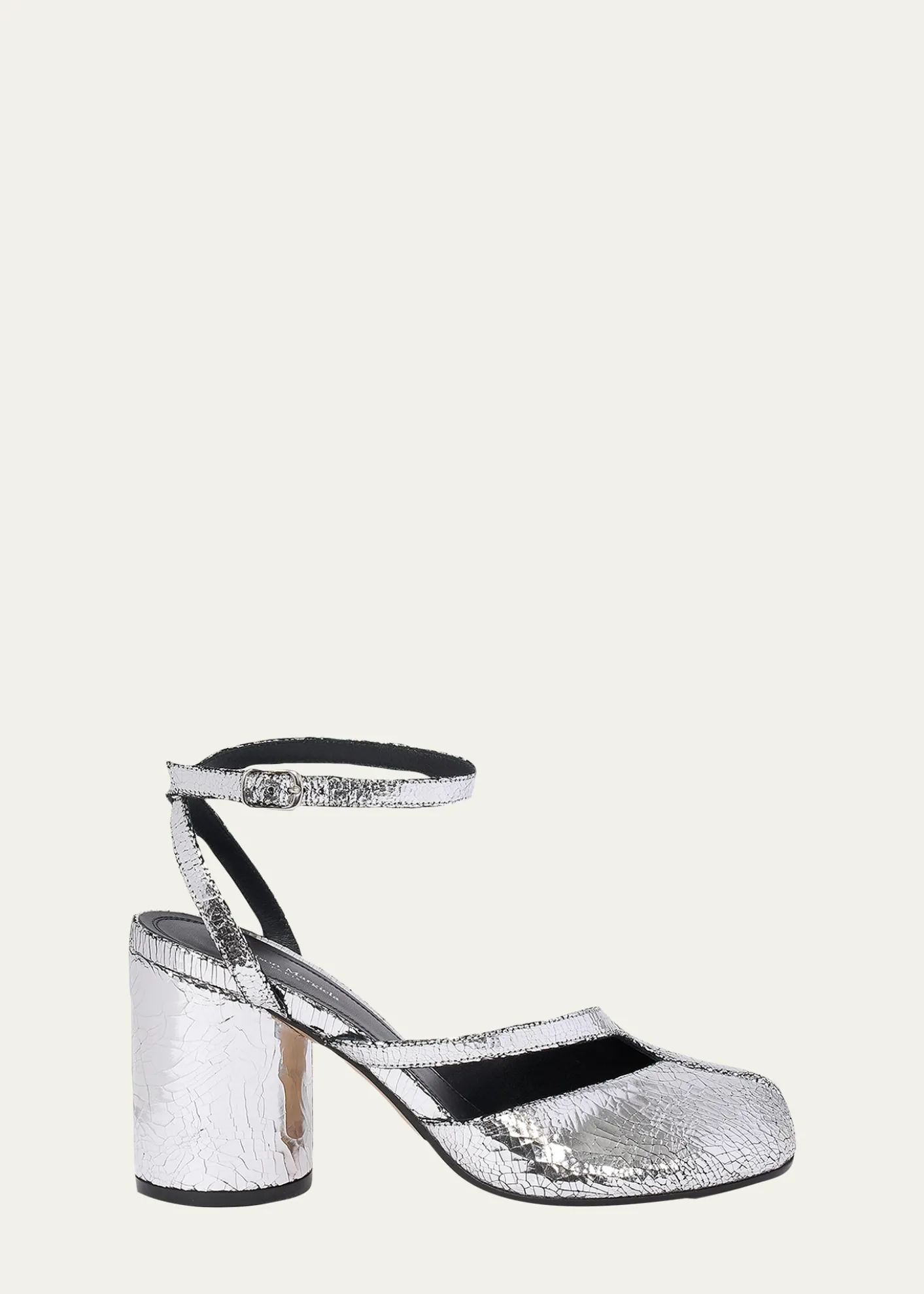 Maison MargielaTabi Broken Mirror Leather Split-Toe Pumps
