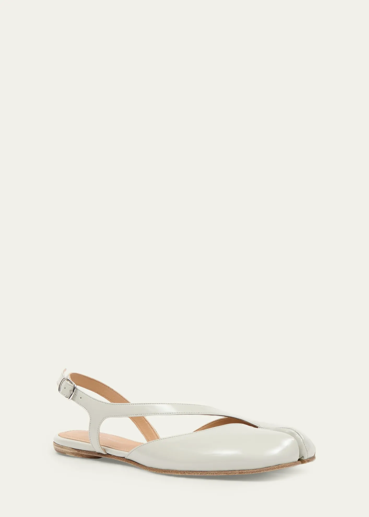 Maison MargielaTabi Leather Split-Toe Slingback Flats