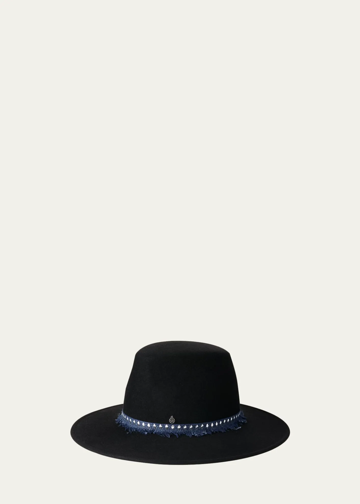 Maison MichelKyra Fringed Ribbon Wool Felt Fedora Hat
