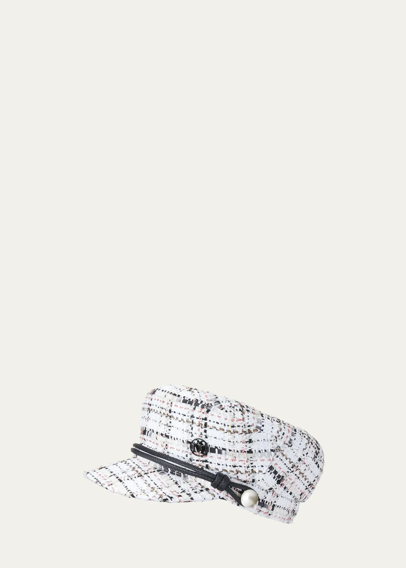 Maison MichelNew Abbey Tweed Newsboy Cap