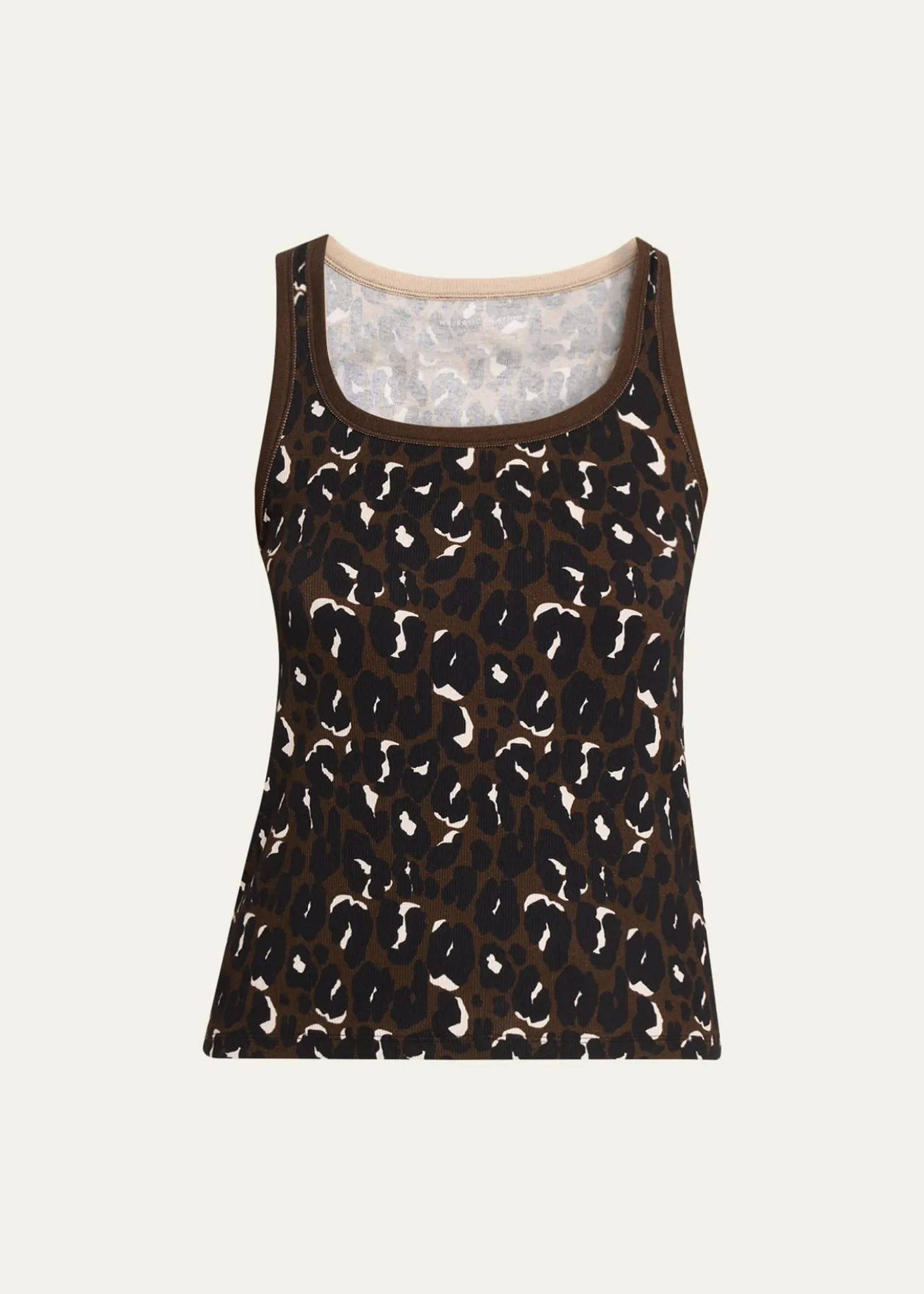 Majestic FilaturesAnimal-Print Organic Cotton Rib Tank Top
