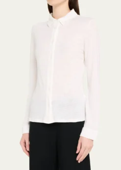 Majestic FilaturesButton-Down Stretch Linen Shirt