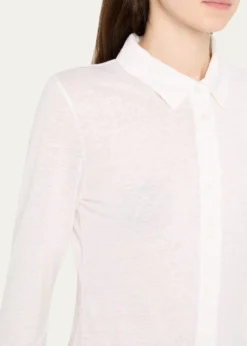 Majestic FilaturesButton-Down Stretch Linen Shirt