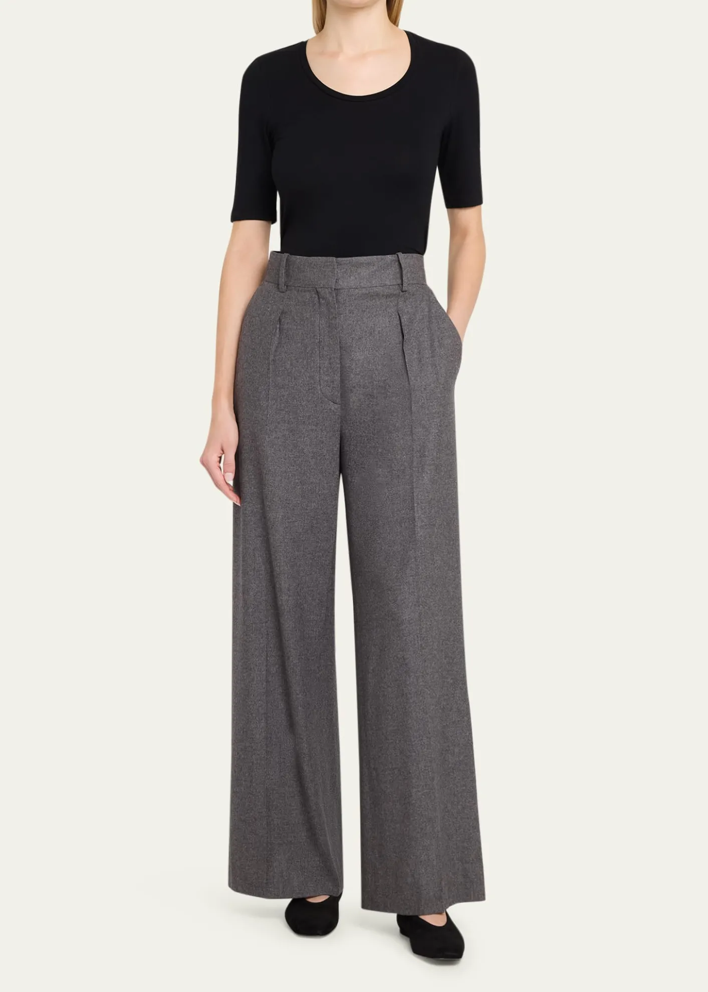 Majestic FilaturesElbow-Sleeve Scoop-Neck Shirt