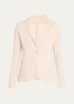 Majestic FilaturesFrench Terry One-Button Blazer