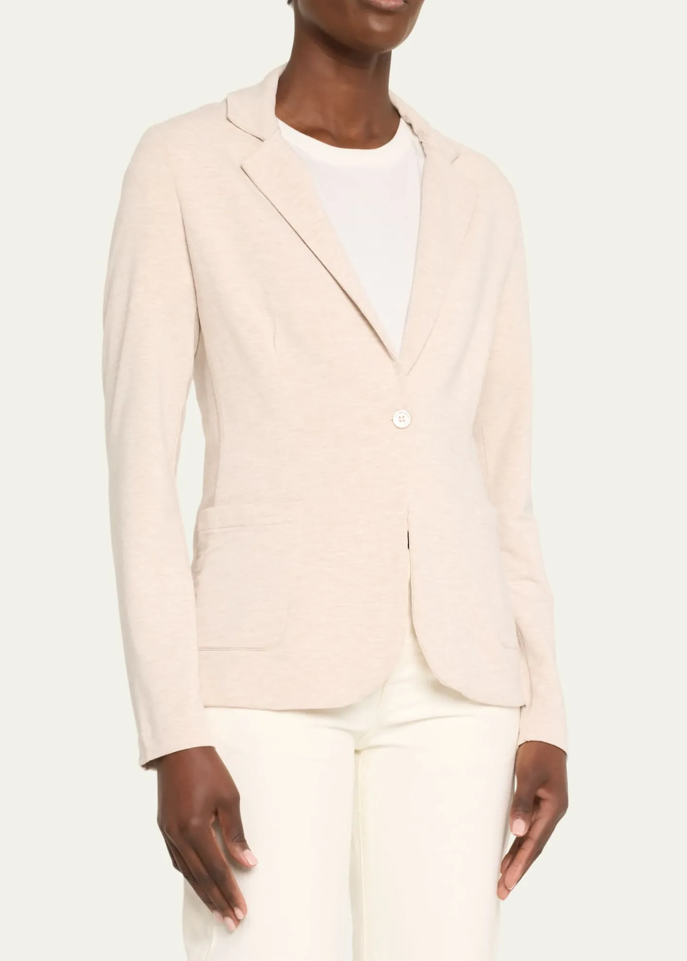Majestic FilaturesFrench Terry One-Button Blazer