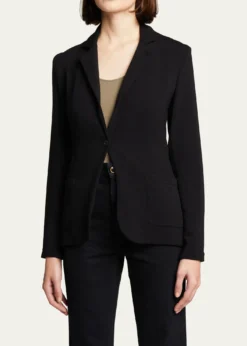 Majestic FilaturesFrench Terry One-Button Blazer