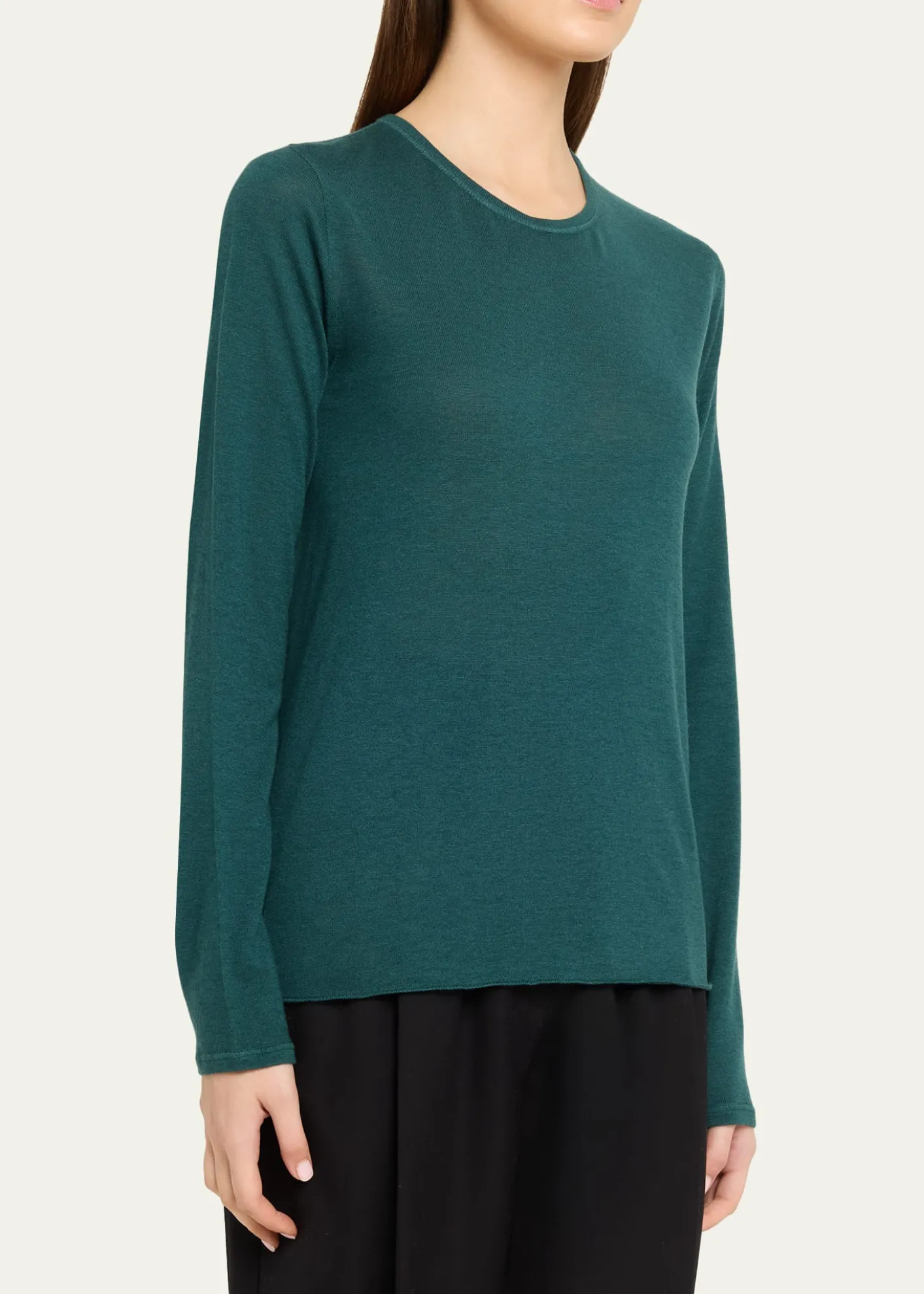 Majestic FilaturesMachine Washable Cashmere Scoop-Neck Pullover