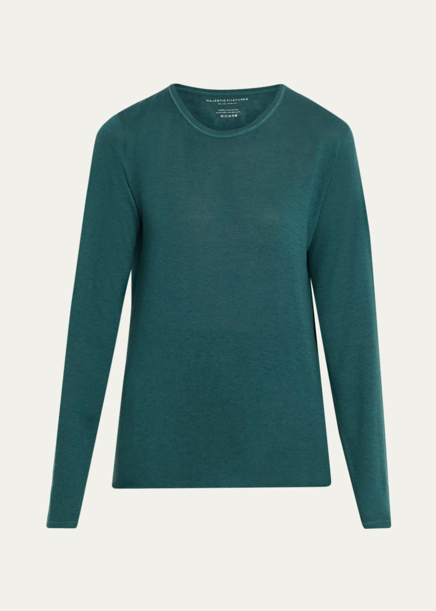Majestic FilaturesMachine Washable Cashmere Scoop-Neck Pullover