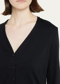 Majestic FilaturesSoft Touch Button-Front Cardigan