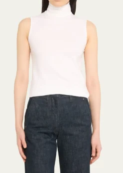 Majestic FilaturesSoft Touch Sleeveless Stretch Turtleneck