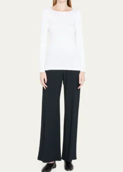 Majestic FilaturesSoft Touch Marrow-Edge Long-Sleeve Top