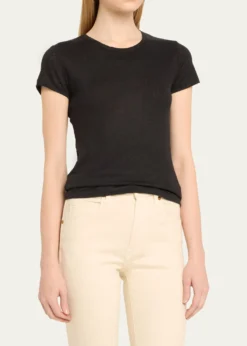 Majestic FilaturesStretch Linen Crewneck Tee