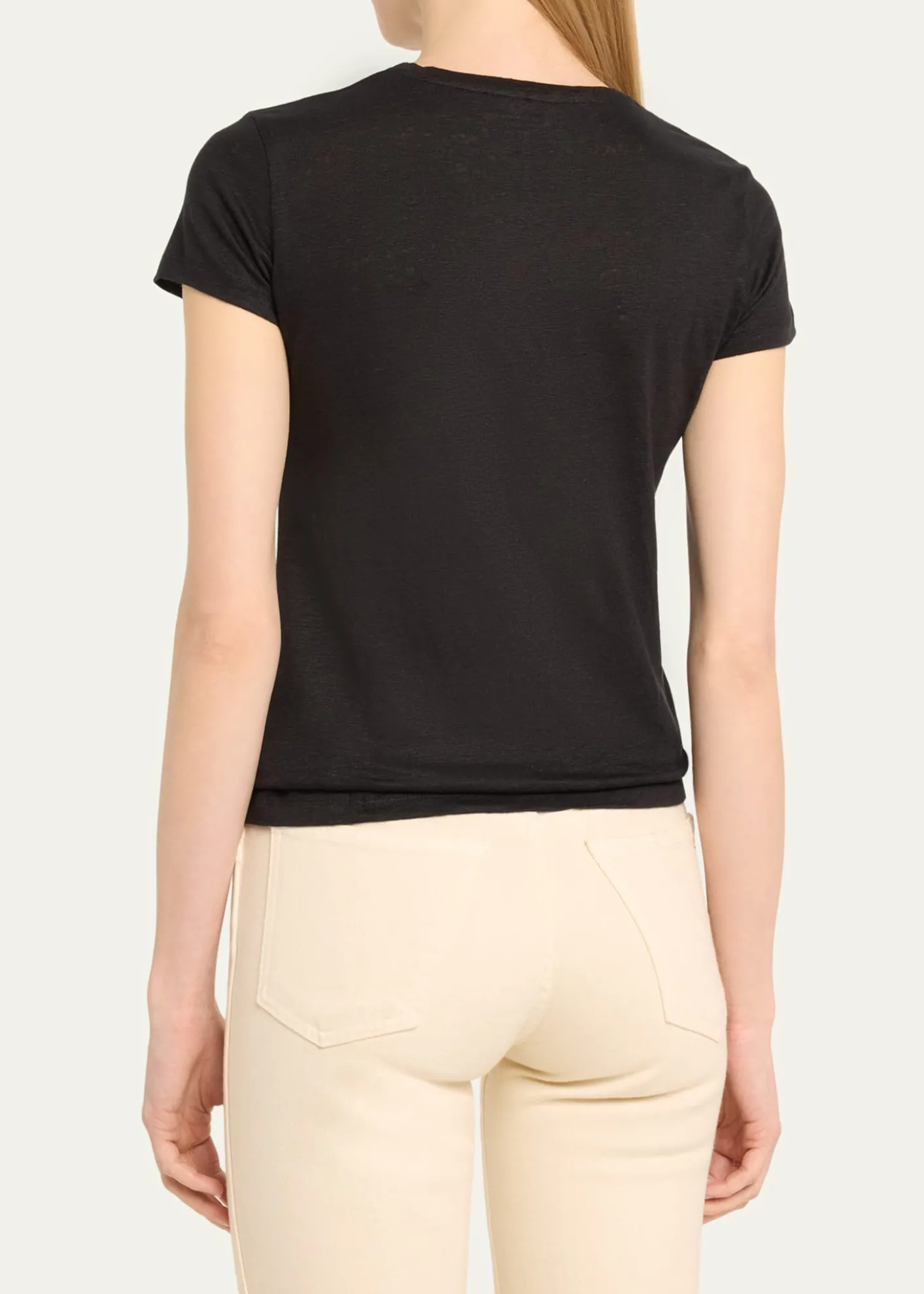 Majestic FilaturesStretch Linen Crewneck Tee