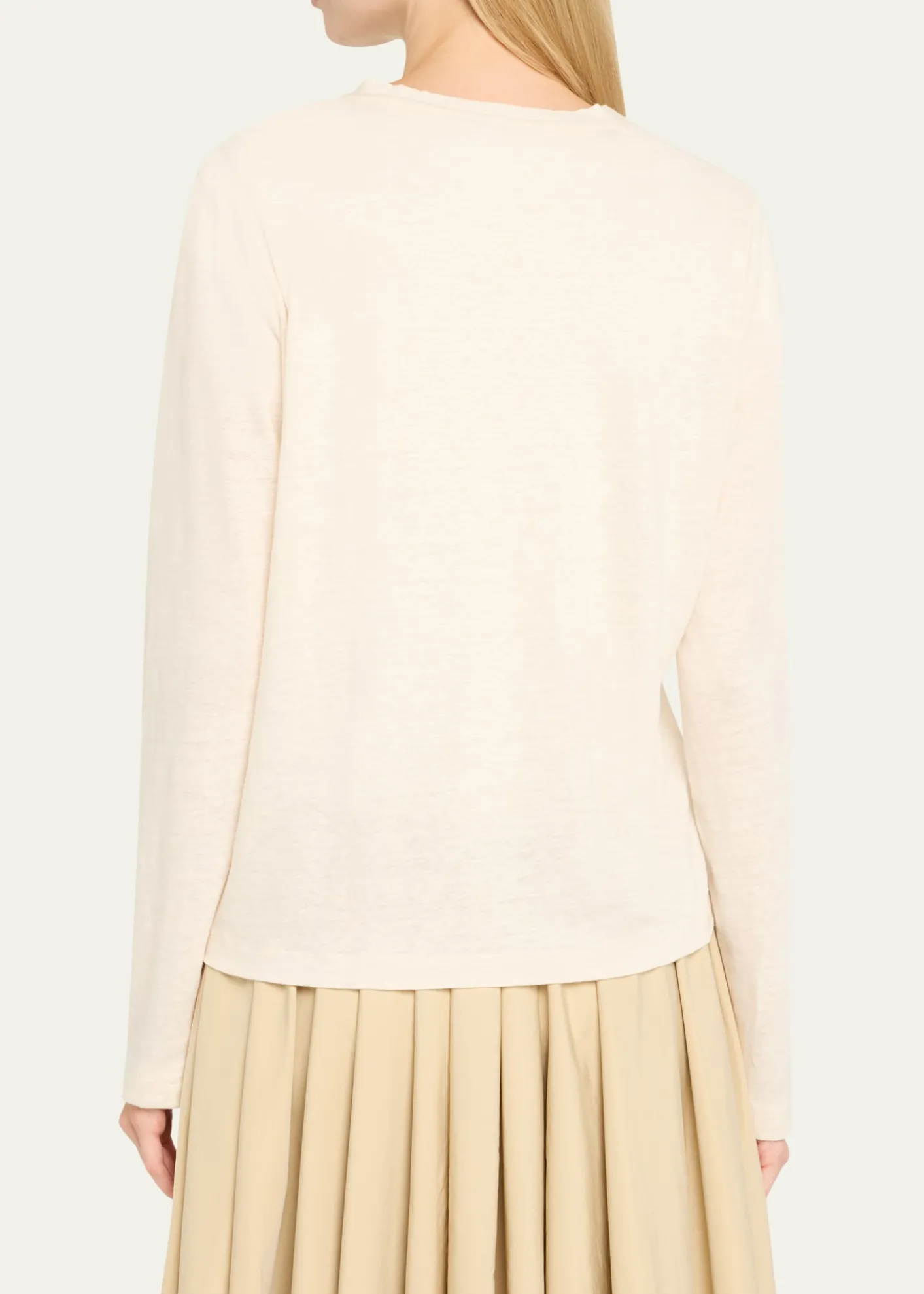 Majestic FilaturesV-Neck Button-Down Long-Sleeve Stretch-Linen Cardigan