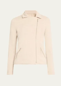 Majestic FilaturesZip-Front French Terry Moto Jacket