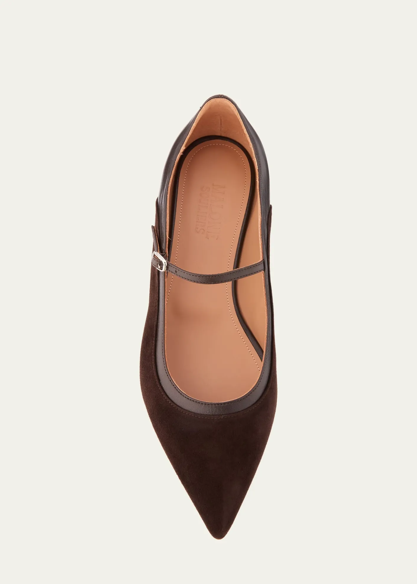 Malone SouliersCorina Monoblock Pointed-Toe Ballerina Flats