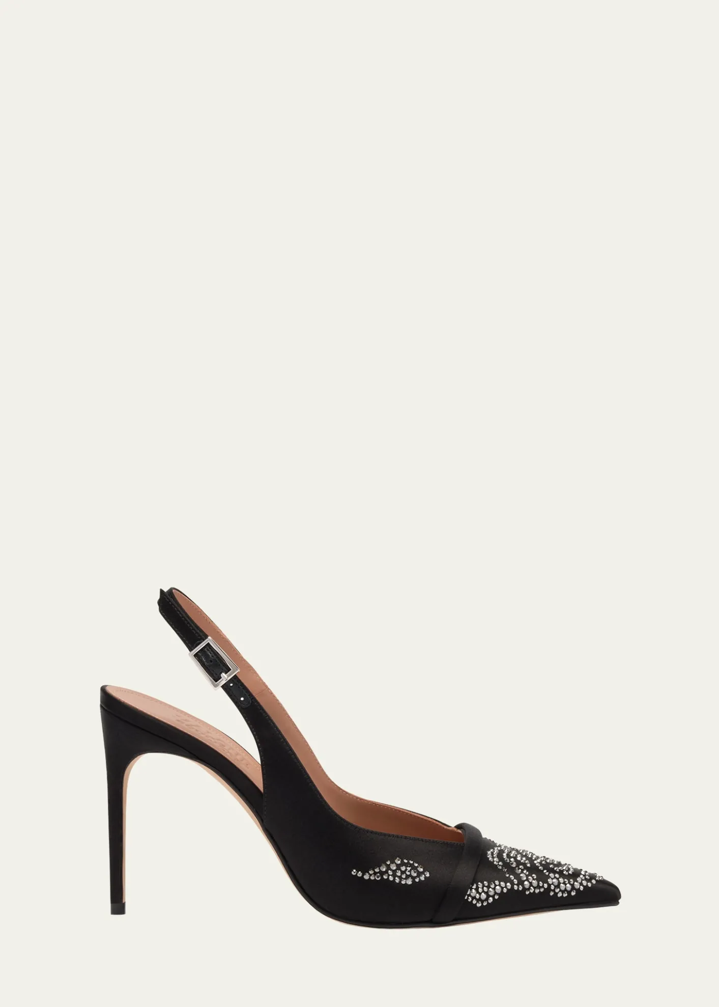 Malone SouliersJazz Embellished Satin Slingback Pumps