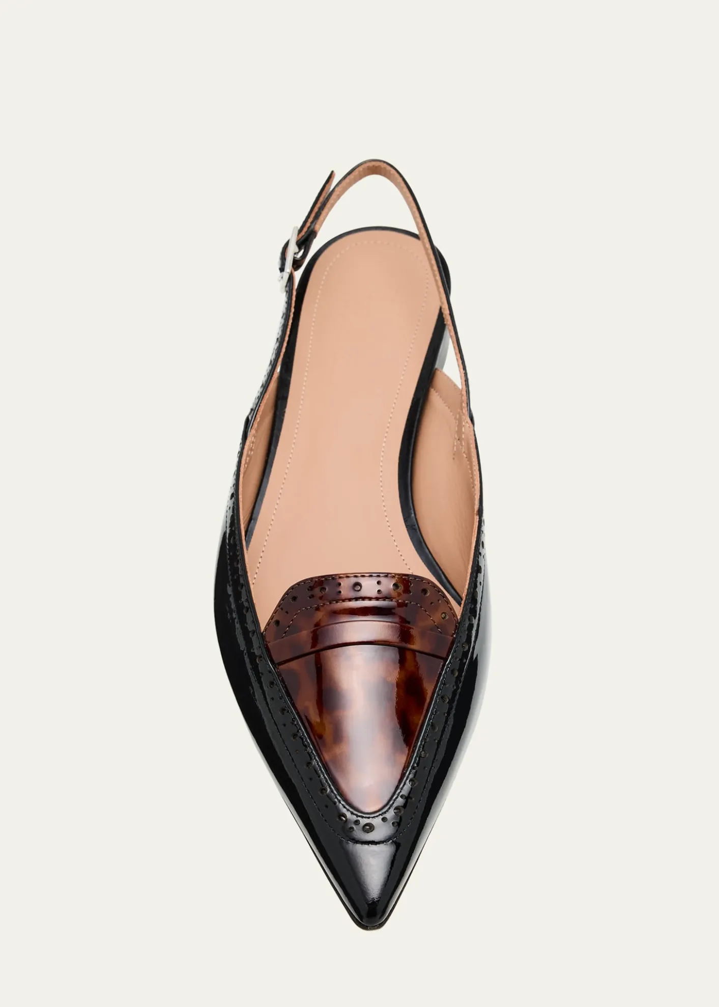Malone SouliersLaurie Pointed-Toe Slingback Ballerina Flats