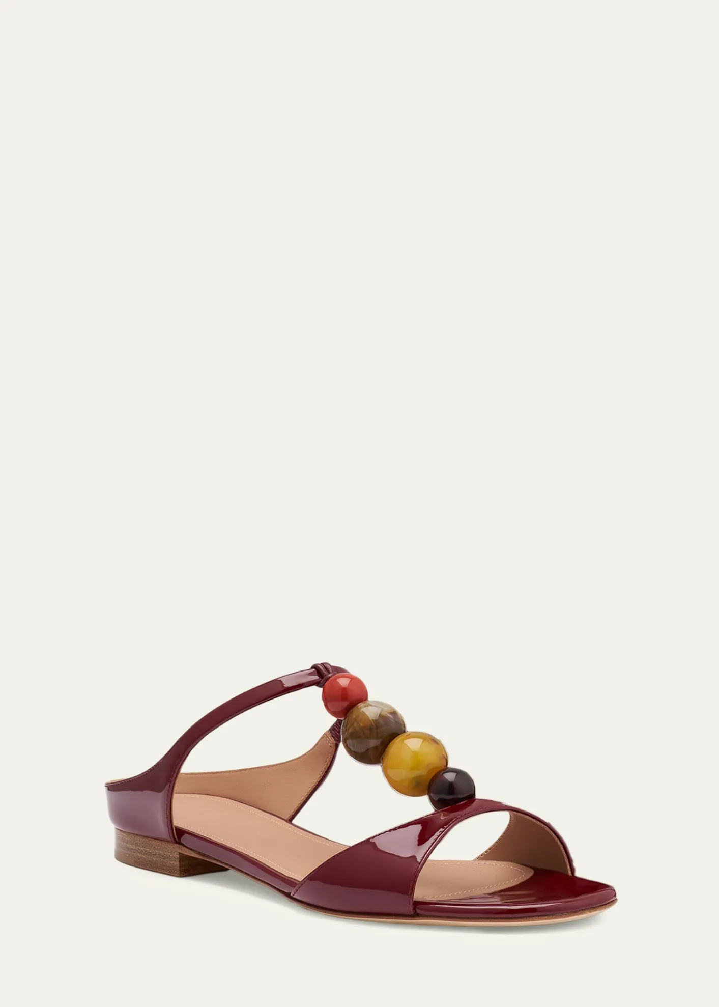 Malone SouliersLena Beaded Patent Leather Sandals