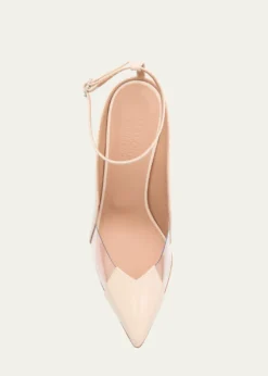 Malone SouliersMalia M-Shaped Pointed Cap Toe Patent Leather Pumps