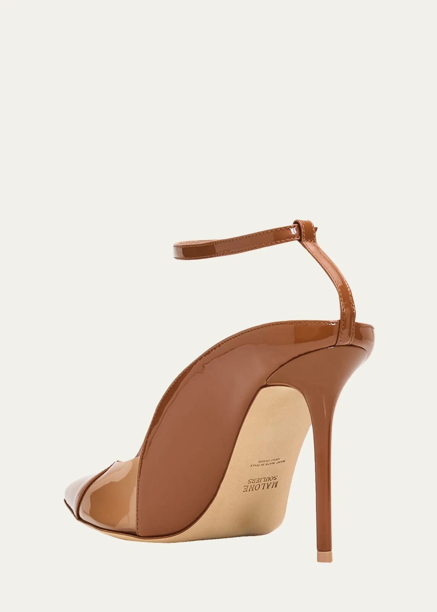 Malone Souliers100mm Malia PVC and Patent Leather Pumps