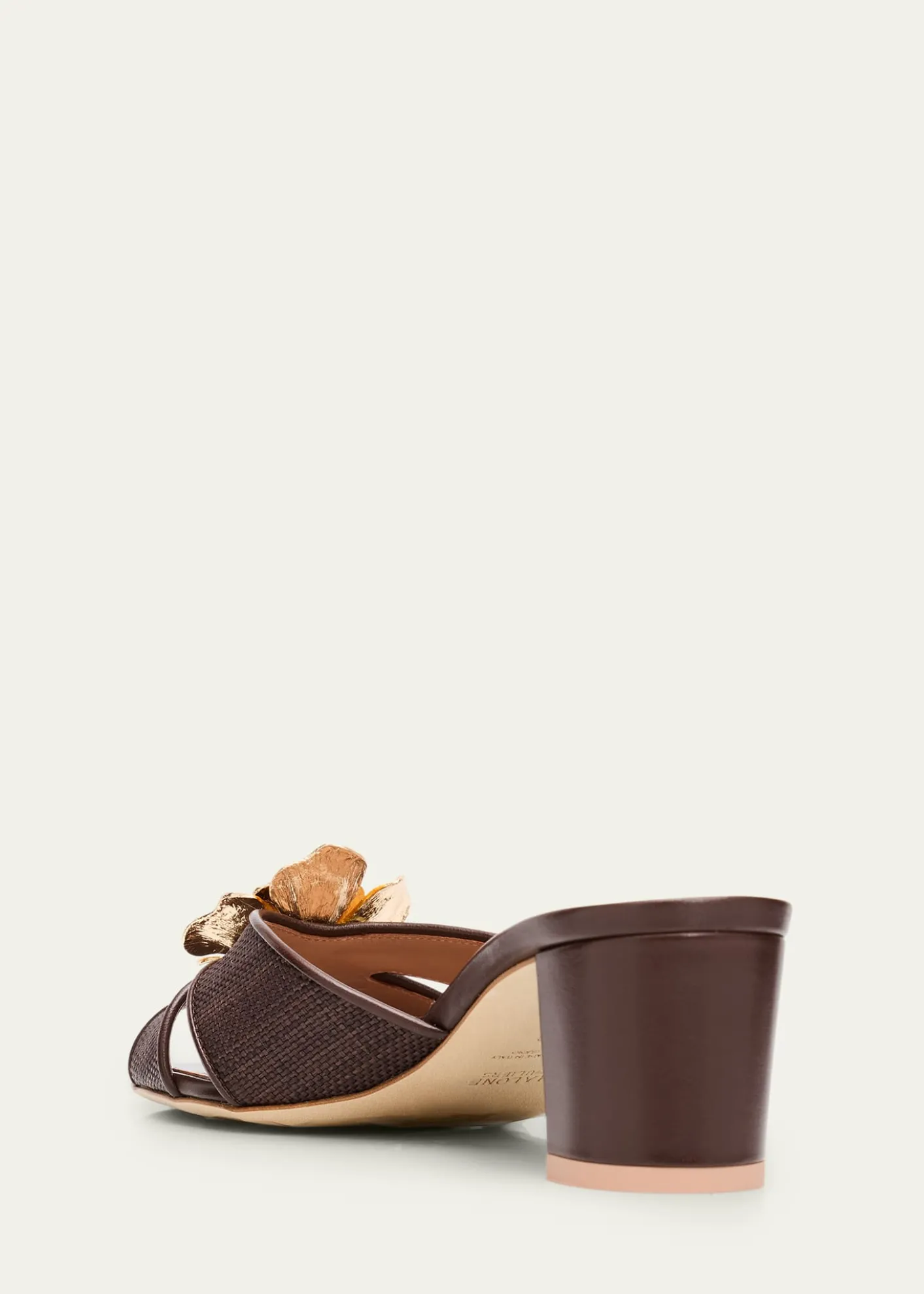 Malone Souliers45mm Suri Raffia Mule Sandals