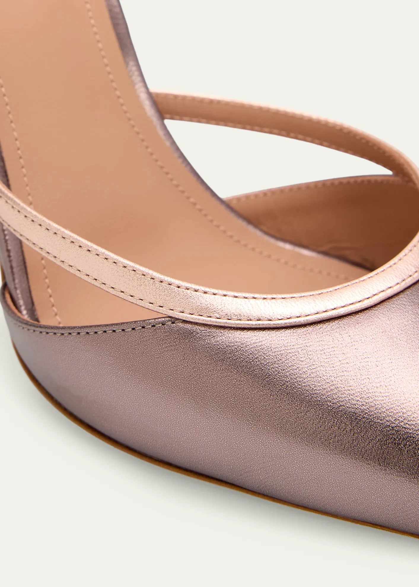 Malone Souliers90mm Yola Metallic Leather Mule Pumps