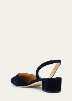 Manolo BlahnikAspro Suede Slingback Ballerina Pumps