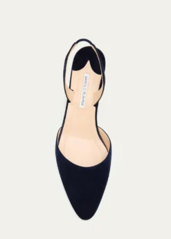 Manolo BlahnikAspro Suede Slingback Ballerina Pumps