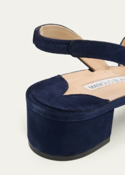 Manolo BlahnikAspro Suede Slingback Ballerina Pumps