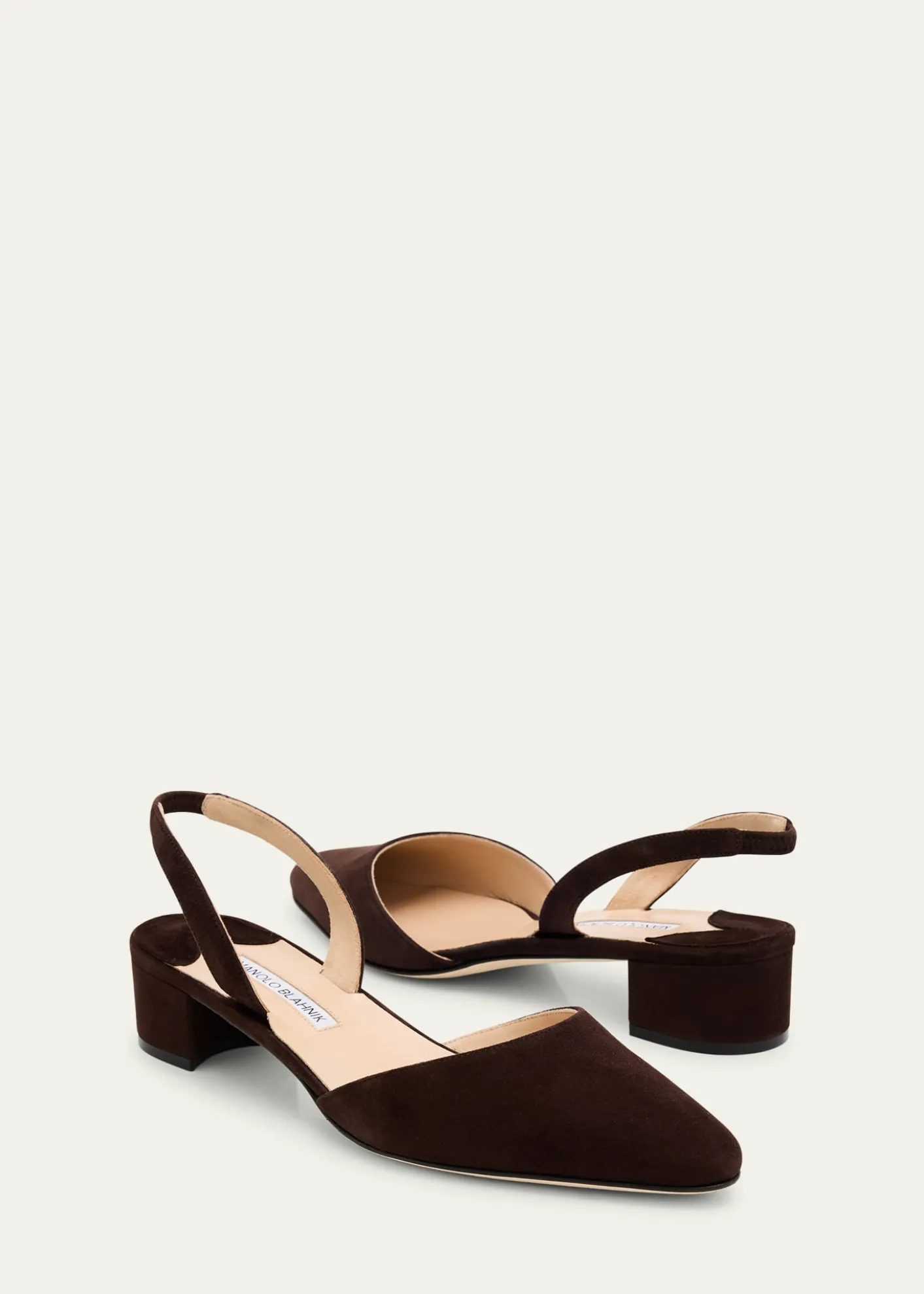 Manolo BlahnikAspro Suede Slingback Ballerina Pumps