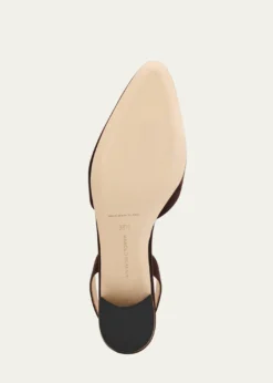 Manolo BlahnikAspro Suede Slingback Ballerina Pumps