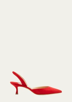 Manolo BlahnikCarolyne Kitten-Heel Halter Pumps