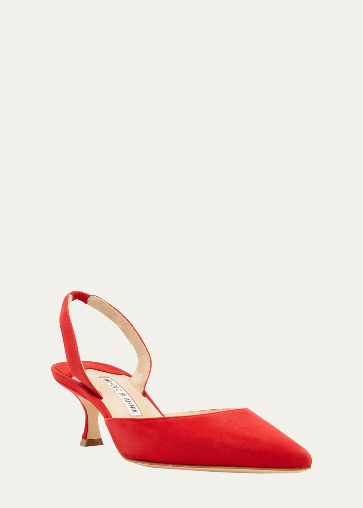 Manolo BlahnikCarolyne Kitten-Heel Halter Pumps