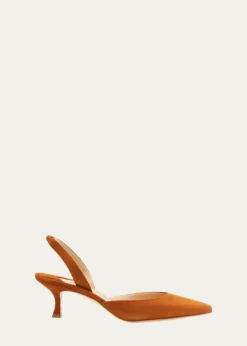 Manolo BlahnikCarolyne Kitten-Heel Halter Pumps