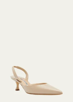 Manolo BlahnikCarolyne Kitten-Heel Halter Pumps