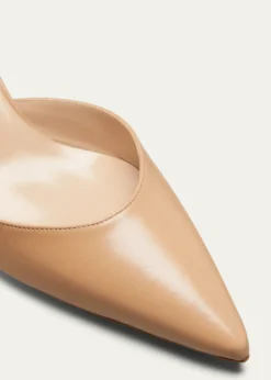 Manolo BlahnikCarolyne Leather Low-Heel Slingback Pump