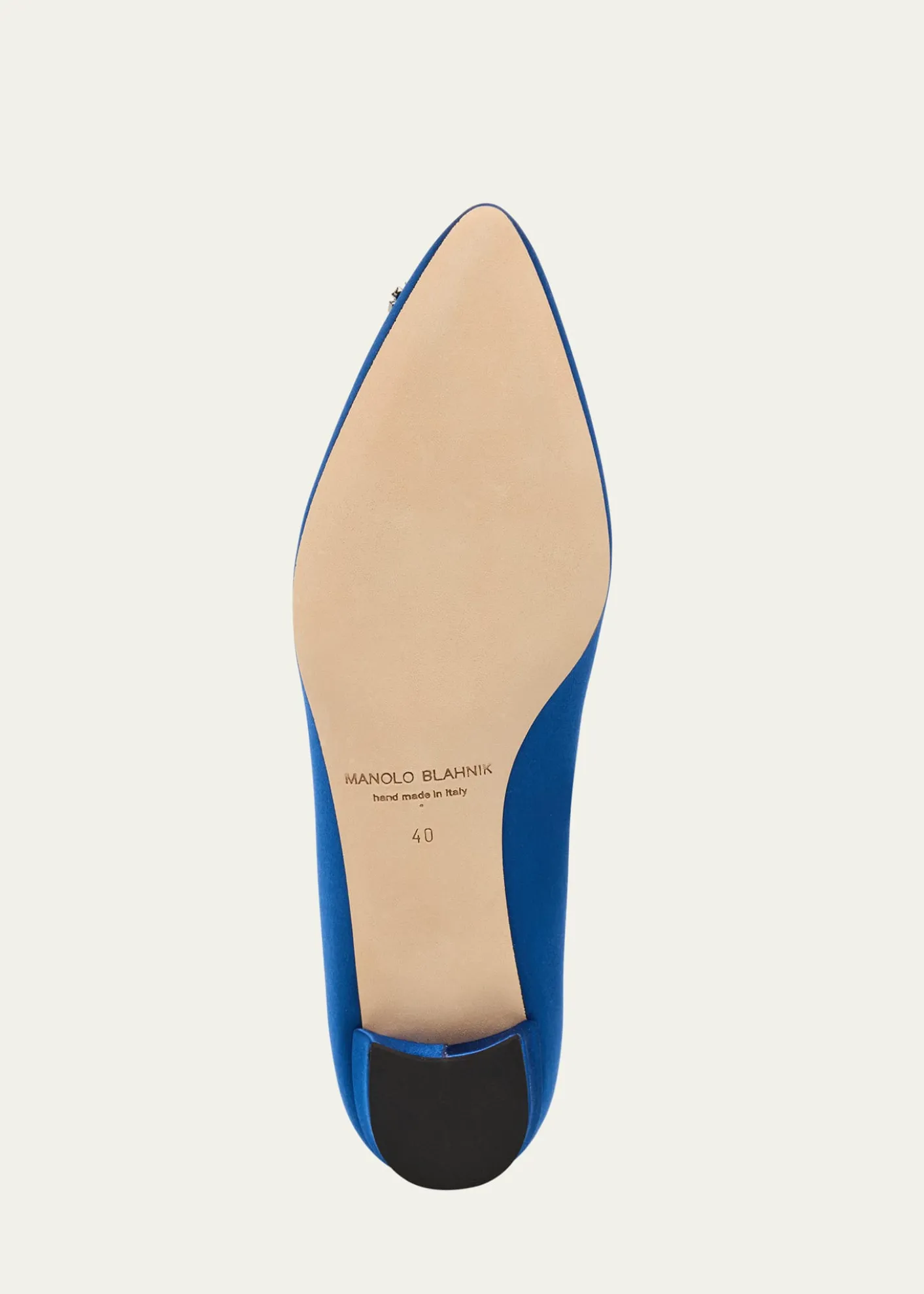 Manolo BlahnikHangisi Crystal-Buckle Satin Flat