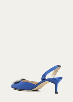 Manolo BlahnikHangisi Crystal Buckle Slingback Pumps