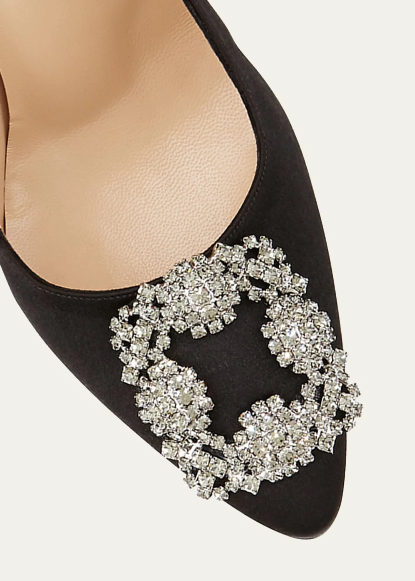 Manolo BlahnikHangisi 115mm Satin Crystal-Toe Pump