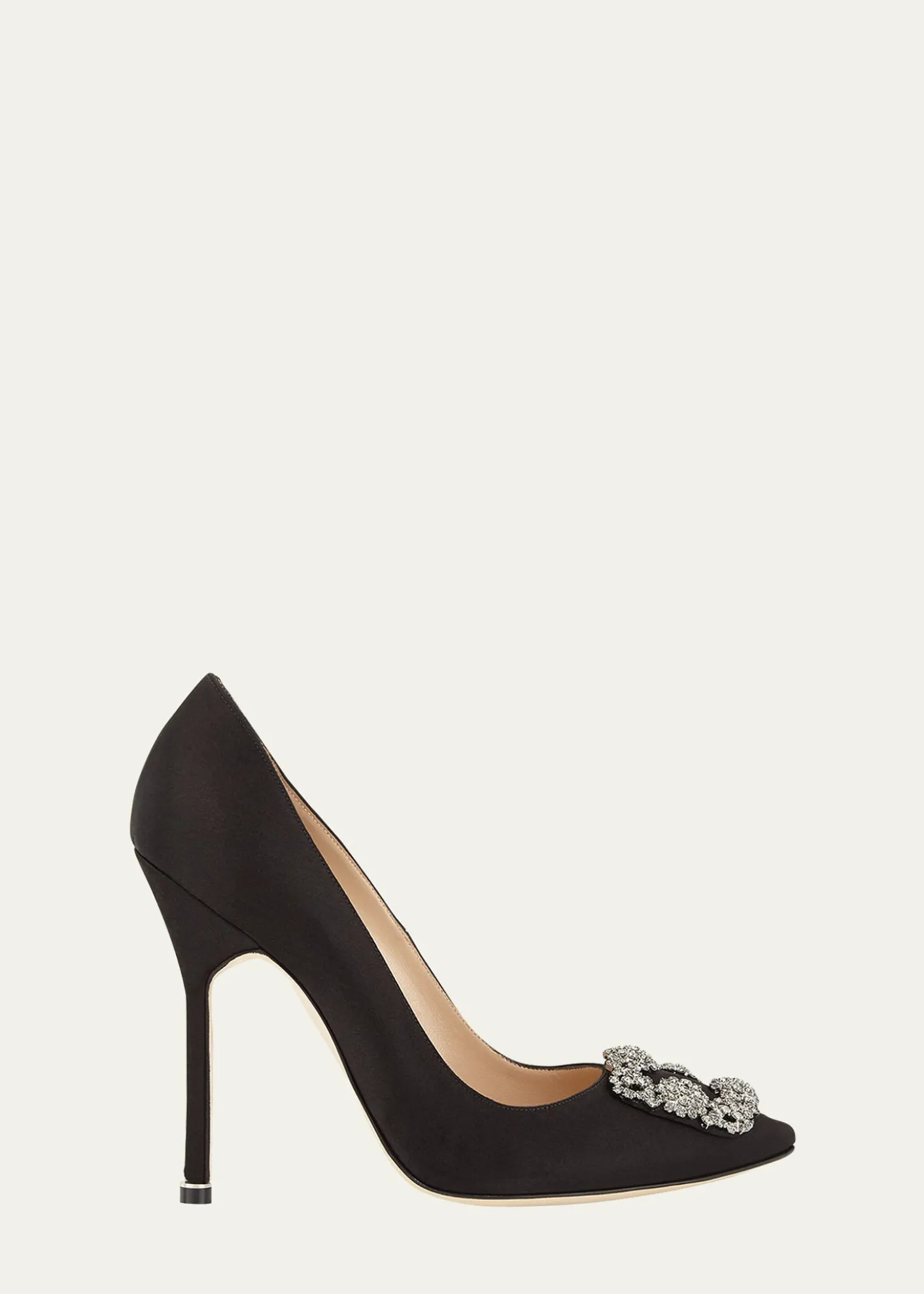 Manolo BlahnikHangisi 115mm Satin Crystal-Toe Pump