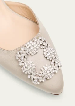 Manolo BlahnikHangisi Satin Ballerina Flats