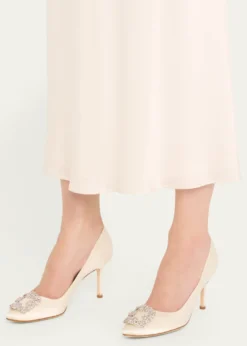 Manolo BlahnikHangisi Satin Buckle Pumps