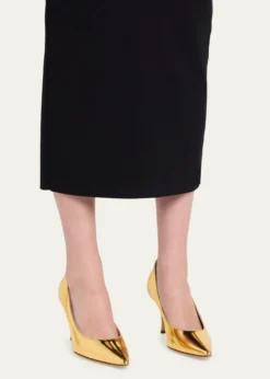 Manolo BlahnikKietta Metallic Leather Stiletto Pumps
