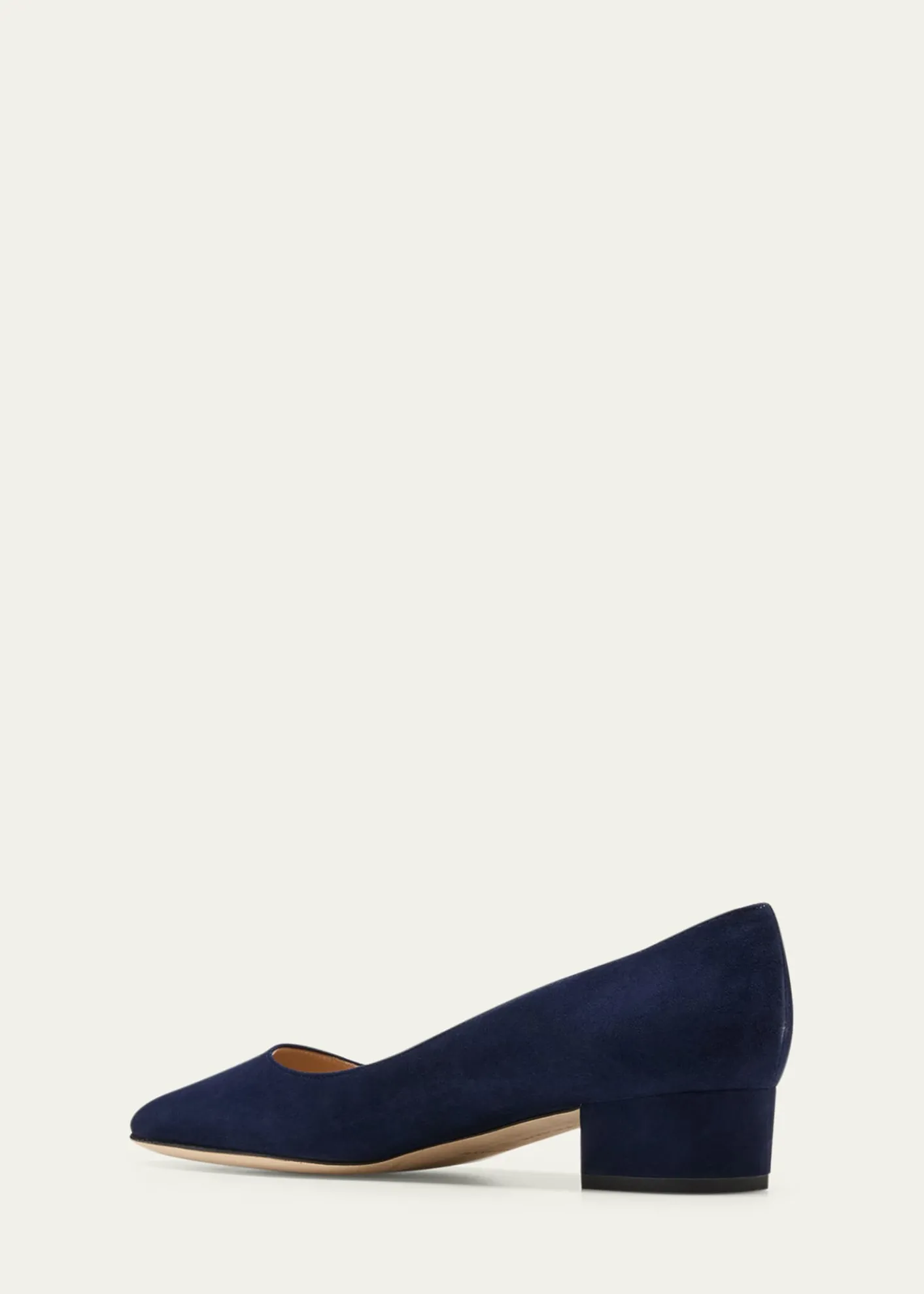 Manolo BlahnikLista Suede Block-Heel Pumps