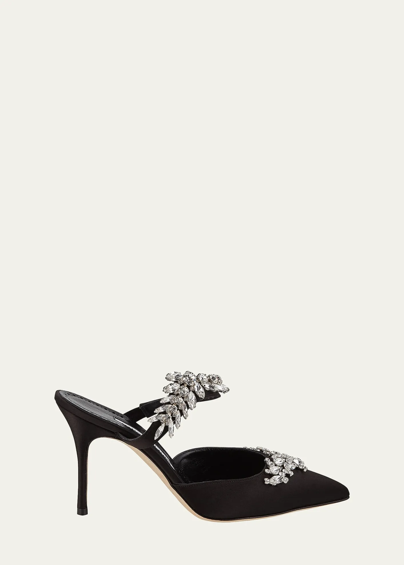 Manolo BlahnikLurum Crystal-Embellished Mules