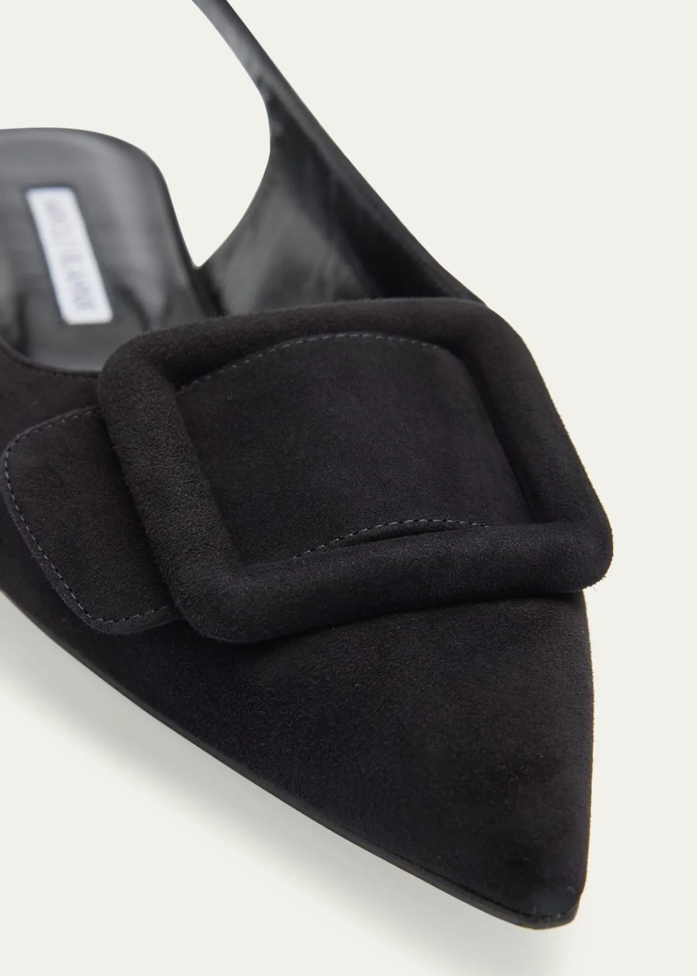 Manolo BlahnikMaylura Suede Slingback Ballerina Flats