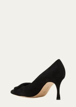 Manolo BlahnikMaysale Suede Pointed-Toe Buckle Pumps