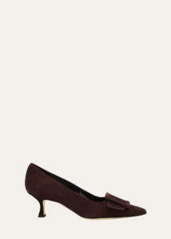 Manolo BlahnikMaysale Suede Buckle Pumps